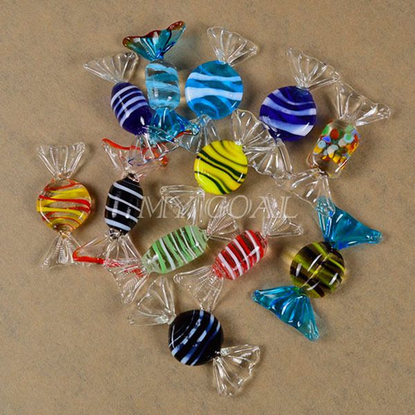 24pcs Vintage Murano Glass Sweets Wedding Party Candy Ornaments